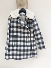See By Chloe Wool Blended Coat Size Fr34 Grey And White Check. New