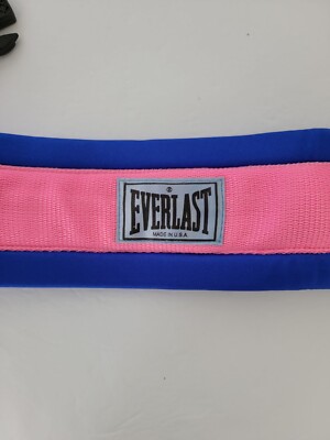 Everlast Ladies/Junior Hot Pink/ Blue Med Lifting Belt Made In The USA