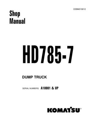 Komatsu HD785-7 Dump Truck Service Manual