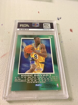 1996 skybox basketball E-X200 #30 Kobe bryant RC PSA 7 tough card