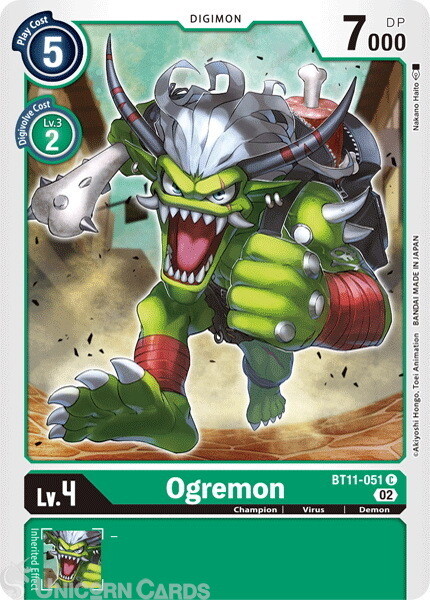 BT11-051 Ogremon :: Common :: BT11: Dimensional Phase :: Mint Digimon Card