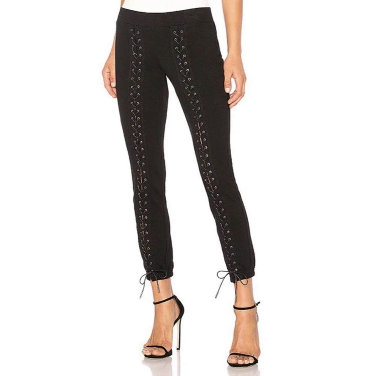 Pam \u0026 Gela Corset Lace-Up jogger sexy Sweatpants new without tags $195 |  eBay
