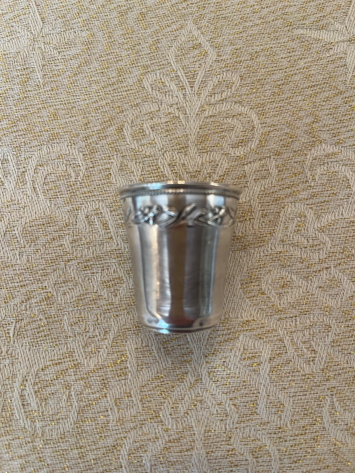 Ancien gobelet à liqueur en argent massif, poinçon Minerve - Photo 3/4