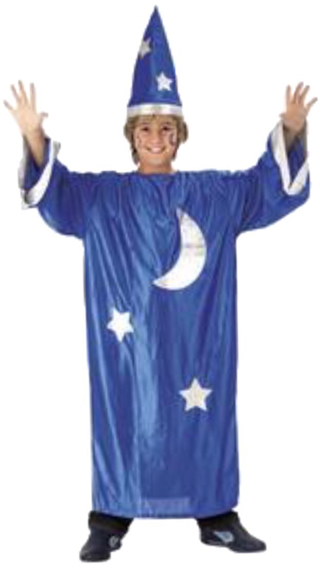 DISFRAZ MAGO , Túnica+sombrero TALLA:10-12 Años CARNAVAL HALOWEEN .Nuevo.72
