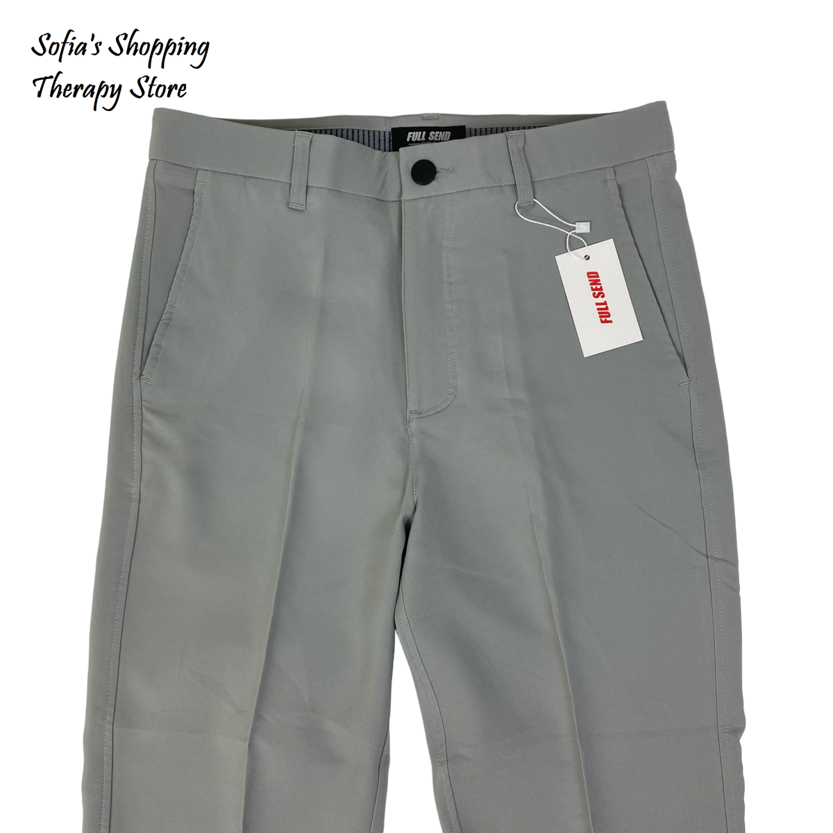 Full Send Golf Pants Gray Performance Stretch Grip Waist Nelk Boys