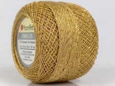 Gold Silver Metallic Braid Thread #17352 YarnArt Camellia Cross Stitch 20gr