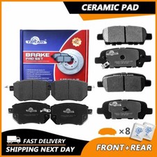Front & Rear Ceramic Brake Pads for 2012 2013 2014 2015 2016 - 2019 Ford F-150