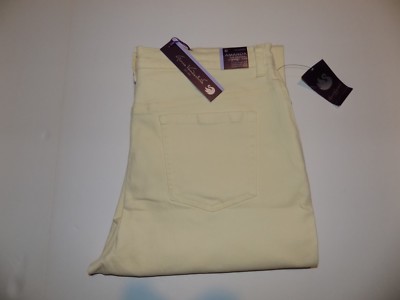 GLORIA VANDERBILT HERITAG FIT STRETCH AMANDA JEANS MS SZ 16 SHORT -YELLOW- NWT