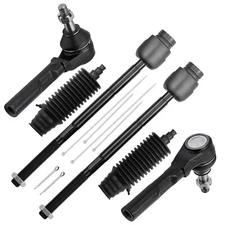 Front Inner Outer Tie Rod Ends w/ Boots for Chevy Malibu Pontiac G6 Saturn Aura