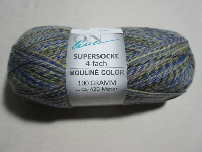 ''Supersocke Mouliné Color'' von ONline, Sockenwolle  4-fäd.  100g, Col. 2521