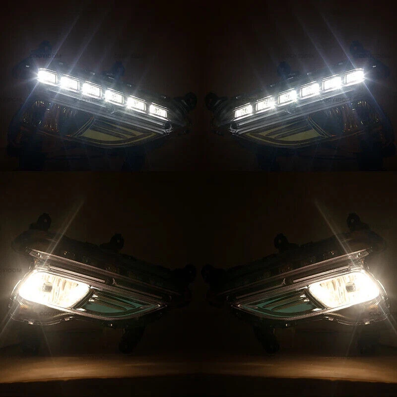 Fit For 2017 2018 Hyundai Santa Fe Sport LED Fog Lights Lamps Left+Right Side - Изображение 3 из 4