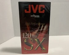 JVC VHS Tape T-120 Blank Media SX 6 Hours New Sealed