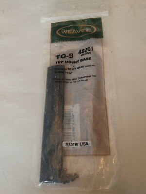 Weaver TO-9 Top Mount Base Ruger 10/22 See Pictures For Details
