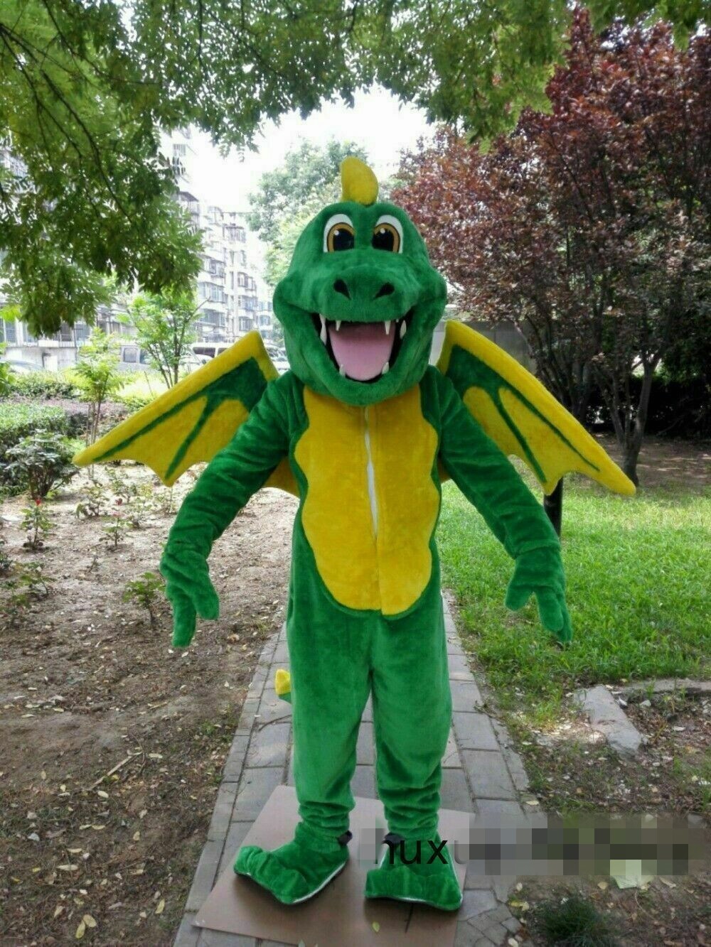 Green Dragon Mascot Costume Suits Party Game Dress Outfits Xmas Adults
