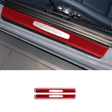4Pcs Rot Kohlefaser Einstiegsleiste Verkleidung Für Porsche 718 2016–2022