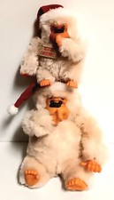 Vtg Russ Berrie Co 7" Gonga  5" Baby Gonga Thumbsucking Santa Hat Stuffed Plush