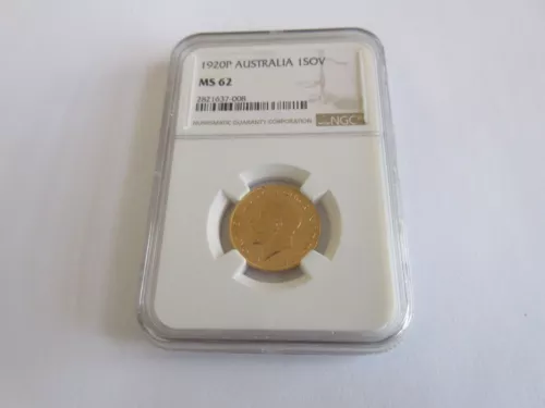 1920P , Australia , 1Sov , NGC , MS 62 , Gold