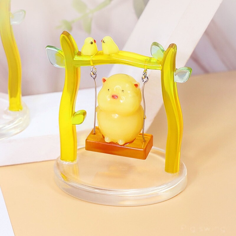 Pig Swing Resin Molds,Epoxy Resin Casting Molds Silicone Piggy Mold Accessories