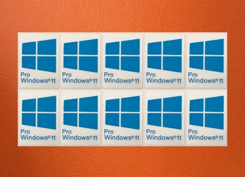 10 PCS Sticker for Window 11 Pro Blue Badge Logo Decal Cyan Color 22mm x 16mm