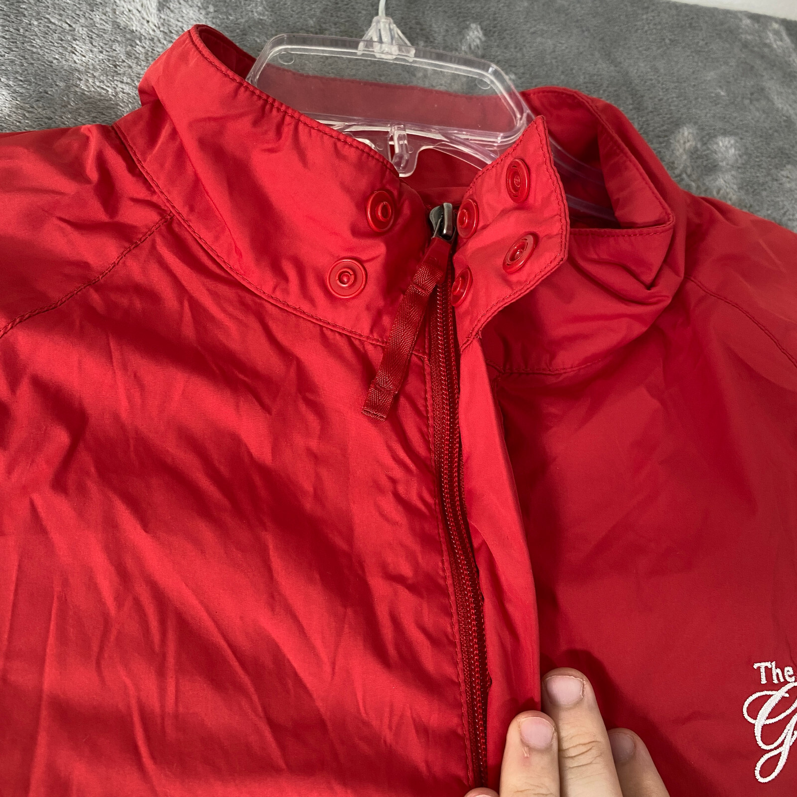 Giacca a vento vintage polo golf uomo grande rossa grande pony ventilata manica corta anni 90