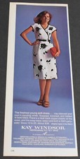 1980 Print Ad Fashion Style Lady Heels Legs Sexy Dress Kay Windsor Blonde Art