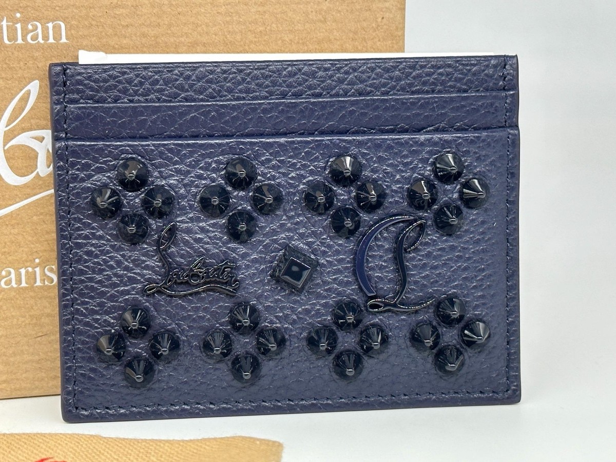 Christian Louboutin 'Kios’ card holder Kios - Card holder - Calf leather and spikes - Black