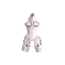 Leather Overbust Steel Boned Corset, Gift for Her