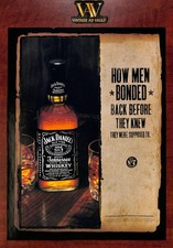 Jack Daniel's Vintage Print Ad - How Men Bonded Back Before They Knew