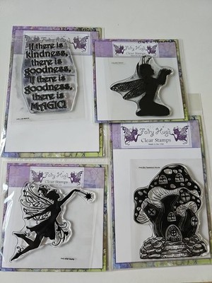 FAIRY HUGS CLEAR STAMP SET. X 2 Neu 2 Leicht Gebraucht