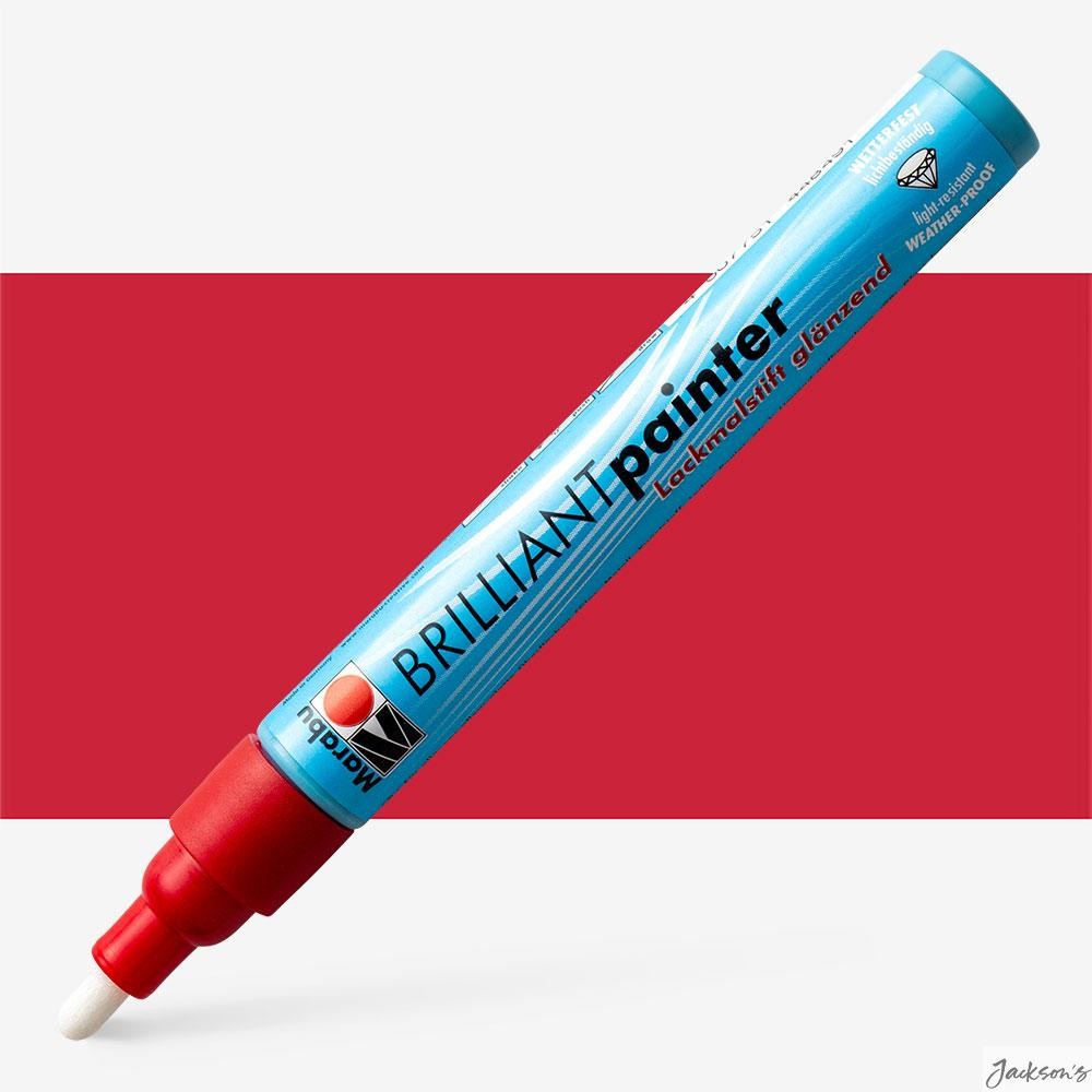 Marabu Brilliant Painter Paint Marker Organic Solvent 2-4mm Cherry Decoration