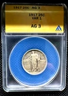 1917 Standing Liberty Quarter  Variation Type 1   AG 3