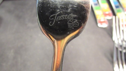 Fiesta Masquerade Celebration 40 piece Flatware Set Fiestaware Rainbow Stainless - Picture 8 of 9