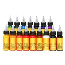 16 Colors Set 1oz 30ml Professional Ink Eternal Tattoo Permanent Set Authentic