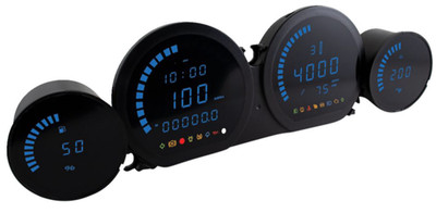 Koso North America - BA064911 - HD-03 Series Complete Gauge Kit, Blue LED...