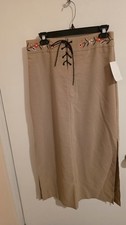 Fashion Bug Skirt Stretch Size 6 Small Stretch Modest Skirt Side Slits NWT VTG