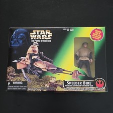 Star Wars 1996 Power of the Force Speeder Bike with Luke Skywalker Endor Gear