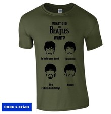 What The Beatles want parody T-shirt retro 60s music song John Lennon Unisex