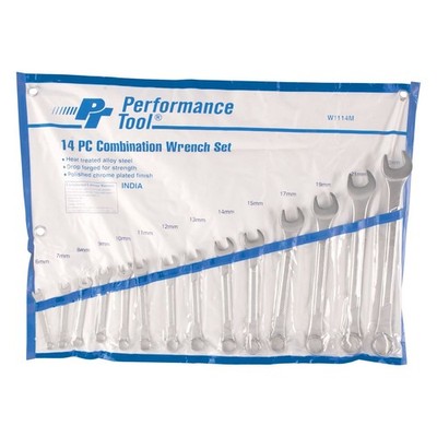 Performance Tool W1114M 14 Piece MET Combo Wrench Set