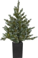Star Trading Led-Weihnachtsbaum 'Greyland' 70X95 Cm, GraugrüN, Im Schwarzen Topf