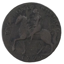England 1792 Warwickshire Nuneaton Lady Godiva Halfpenny Conder Token D&H-318