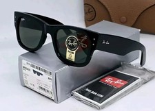 Ray-Ban Mega Wayfarer RB0840S 901/31 51-21 Unisex Sunglasses - Black/Green