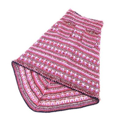 CHANEL Striped Knit Skirt Alpaca Silk P72981K10502 Size 34 Authentic