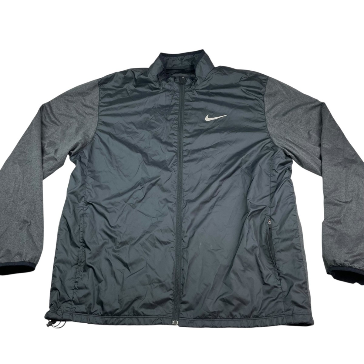 Nike Shield Men's Waterproof Windproof Full Zip Golf Jacket Gray