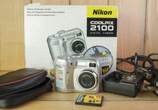 Nikon Coolpix 2100 Digital Compact CCD Camera Boxed with Case & Memory Card