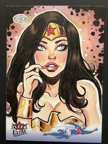 2026 Fleer Ultra Superman Wonder Woman Sketch by Patrick Finch  Artist Proof 1/1
