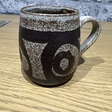 Abaty Studio Stoneware Wales Uk Pottery Mug Hand Finished Swirl Design