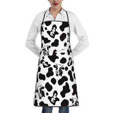 Cute Bib Apron Unisex Kitchen Chef Apparel With Pockets Cooking Baking Clothing