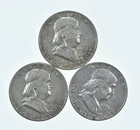 Higher Grade - 1951 1951-D 1952 Franklin Half Dollar 90% SIlver Lot *146