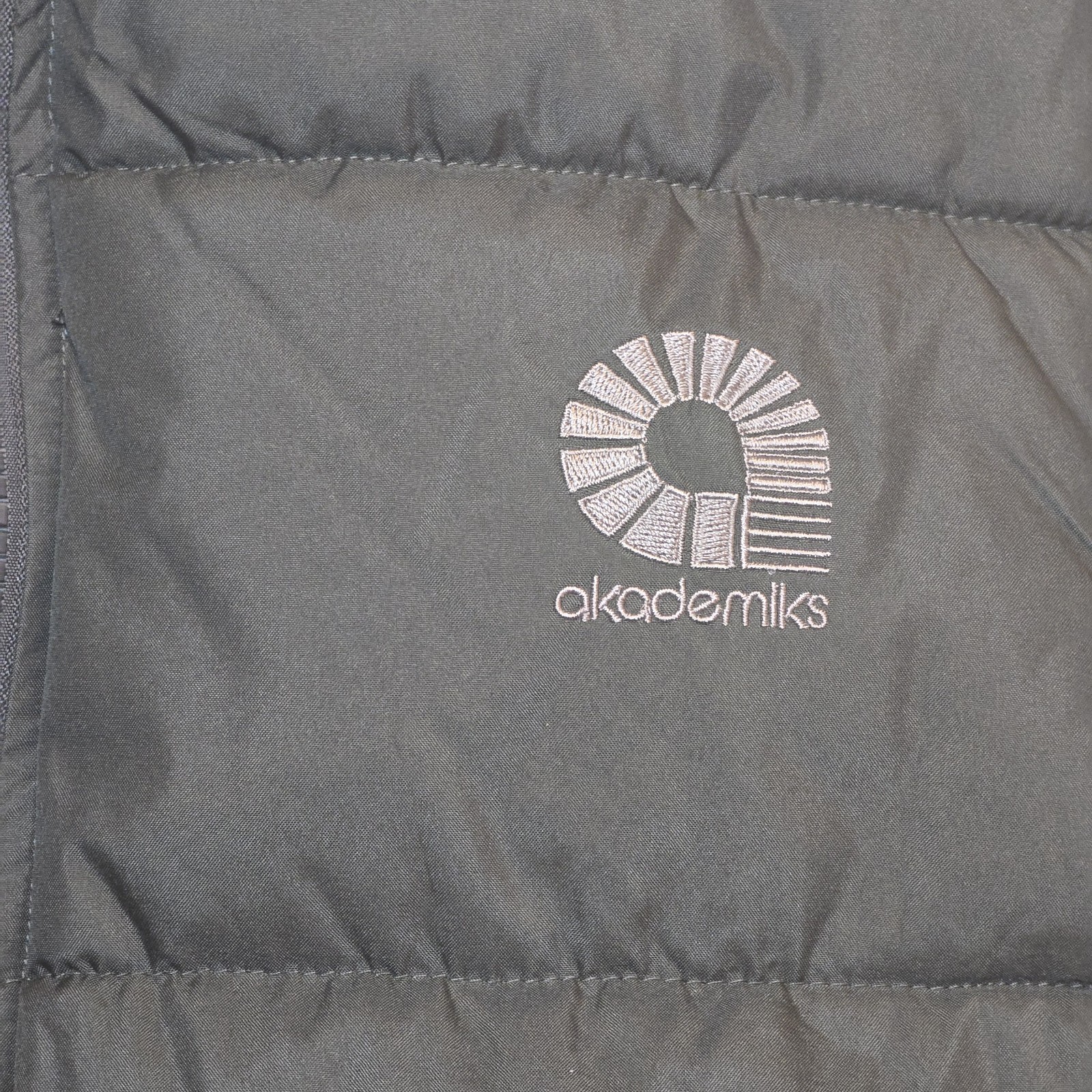 Akademiks Puffer Vest Mens Size X-Large Black Full Zip Hip Hop Y2K image 2