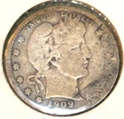 1909-D Barber Quarter